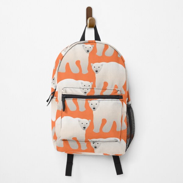 Item preview, Adorable Polar Bear Pattern (orange) designed and sold by Davey's Designs.