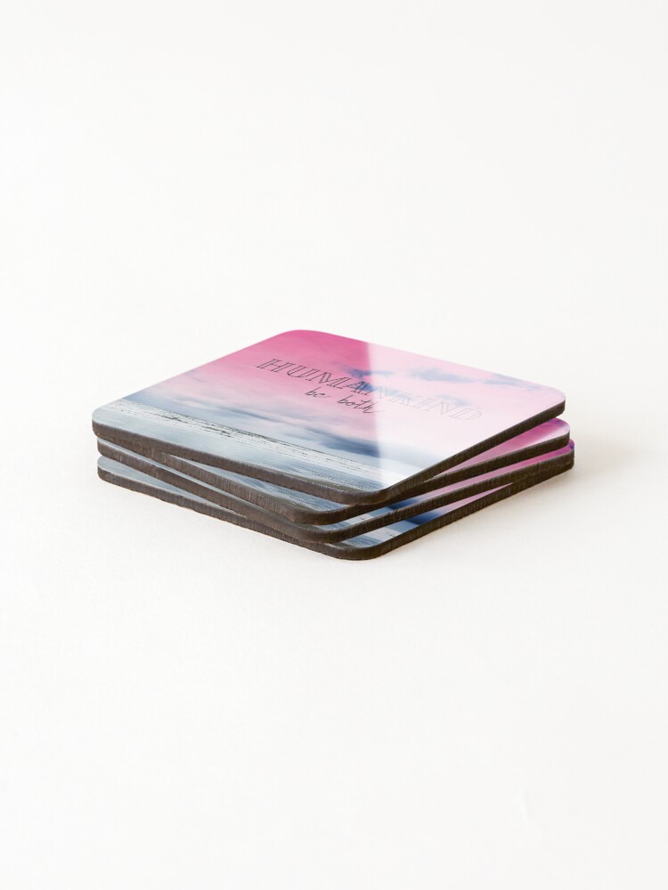 Thumbnail 4 of 5, Coasters (Set of 4), HumanKind, Be Both designed and sold by RDeleansDesign.