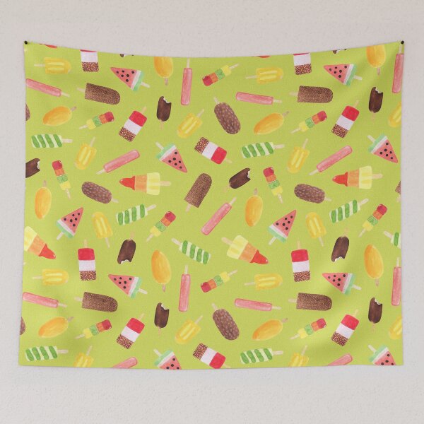 Artikelvorschau, Aquarell Ice Lollies // Limette entworfen und verkauft von The Wellington Boot.