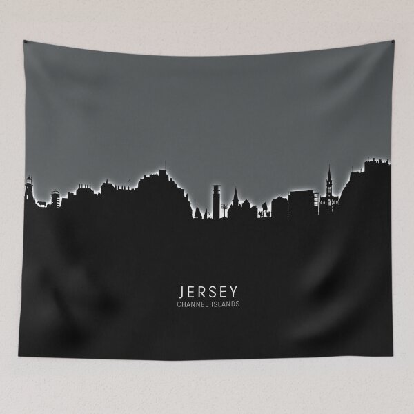 Item preview, Jersey Channel Islands Skyline designed and sold by ArtPrints.