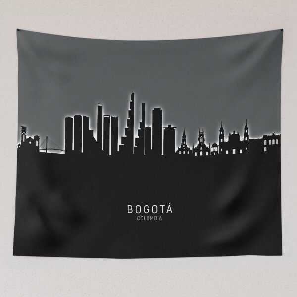 Aperçu de l'œuvre Bogotá Colombia Skyline créée et vendue par ArtPrints.