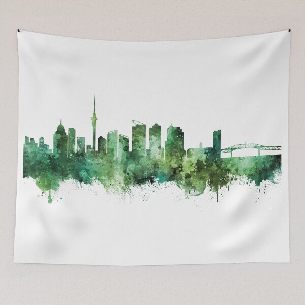 Item preview, Auckland New Zealand Skyline designed and sold by ArtPrints.