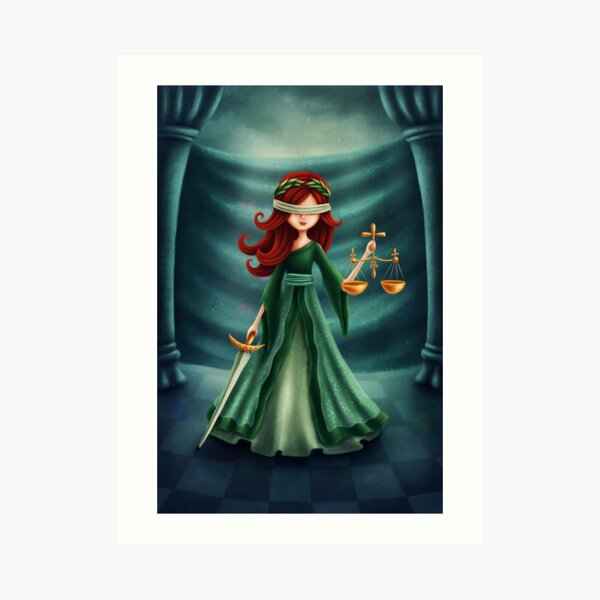 Gerechtigkeit Tarot Kunstdruck