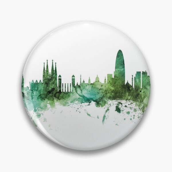 Item preview, Barcelona Spain Skyline designed and sold by ArtPrints.