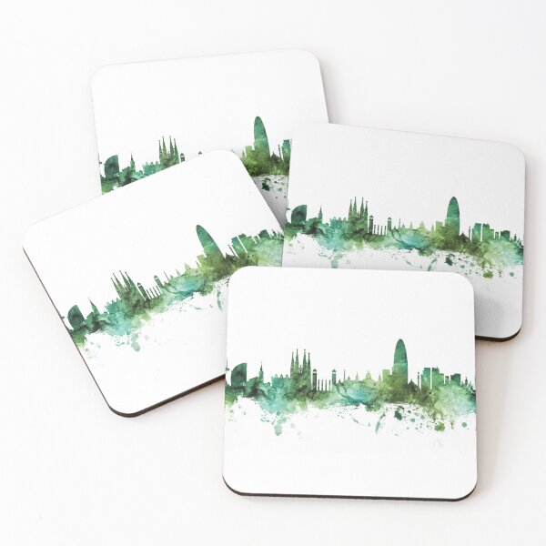 Item preview, Barcelona Spain Skyline designed and sold by ArtPrints.