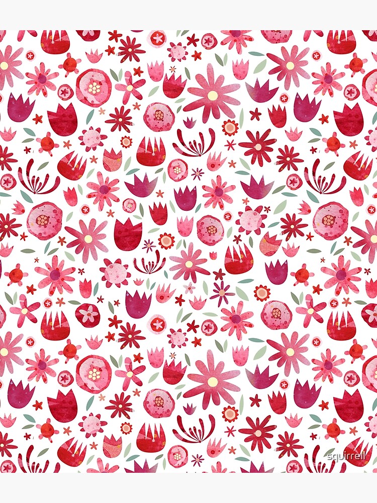 Summer Flowers Watercolor by squirrell