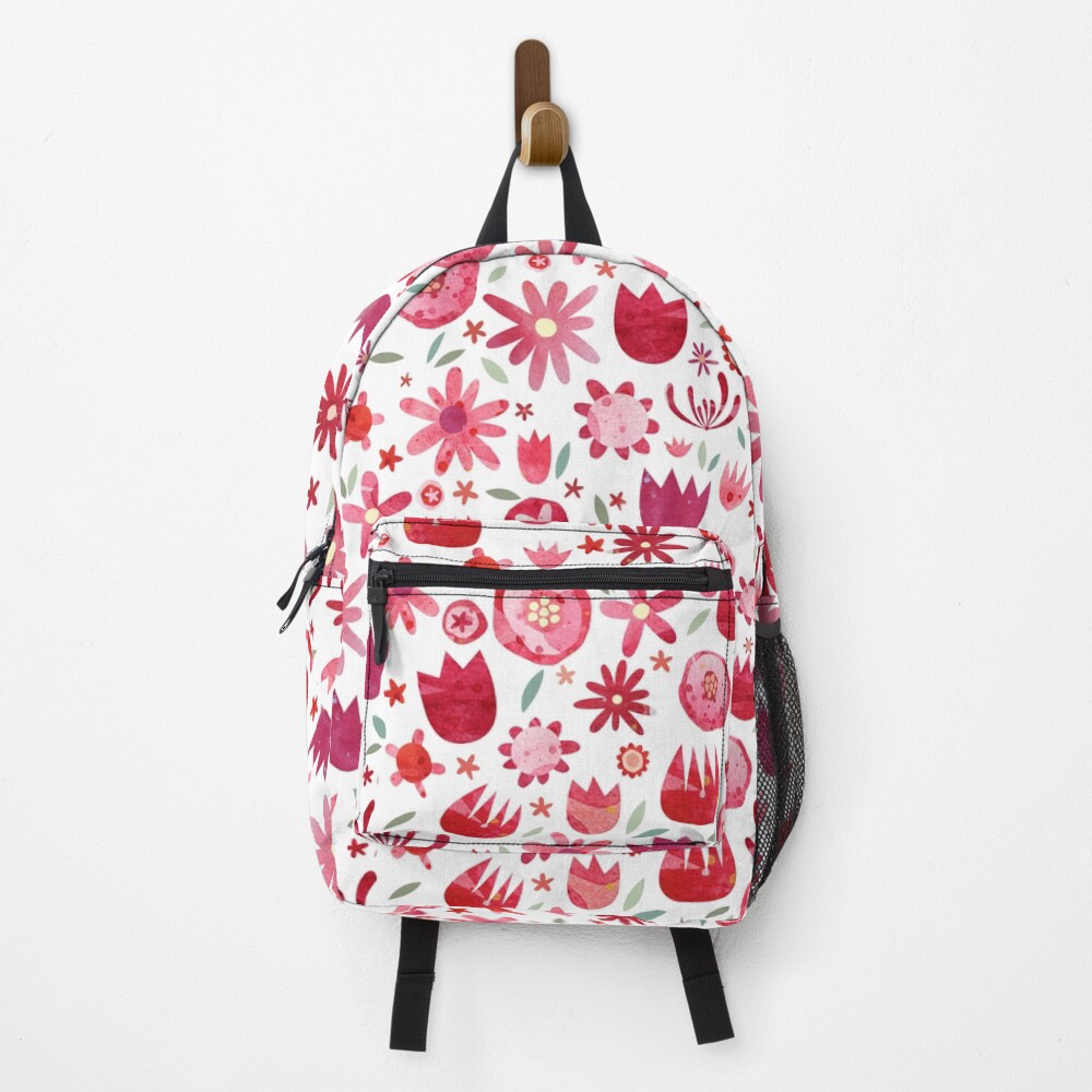 Summer Flowers Watercolor Backpack
