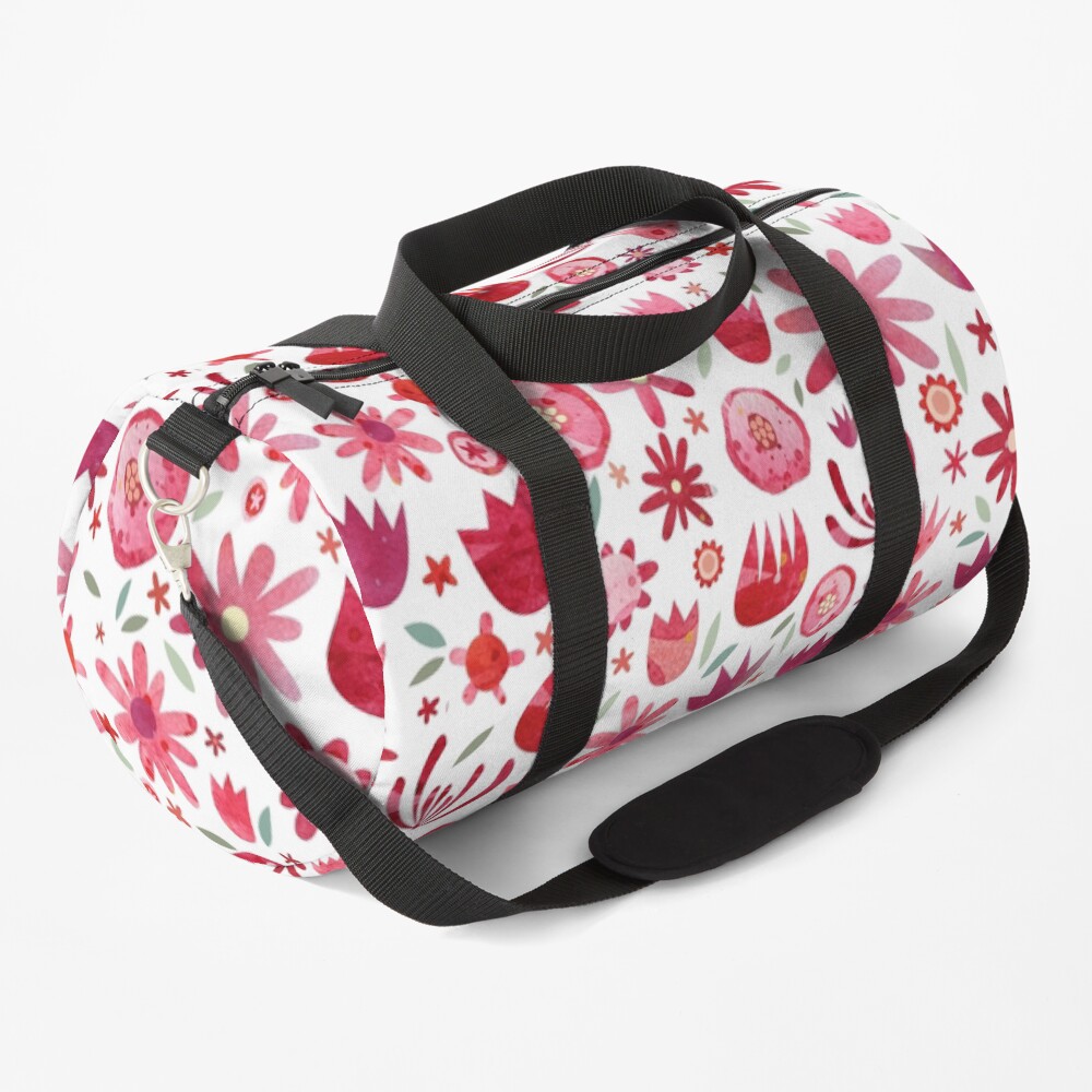 Summer Flowers Watercolor Duffle Bag