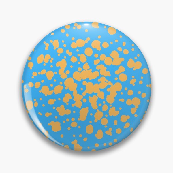 Artikelvorschau, Orange Splatter auf blauem Design entworfen und verkauft von Easy Breezy.