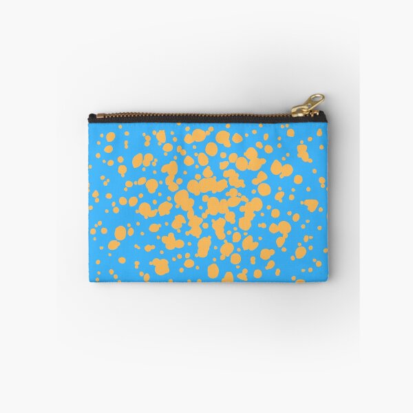 Artikelvorschau, Orange Splatter auf blauem Design entworfen und verkauft von Easy Breezy.