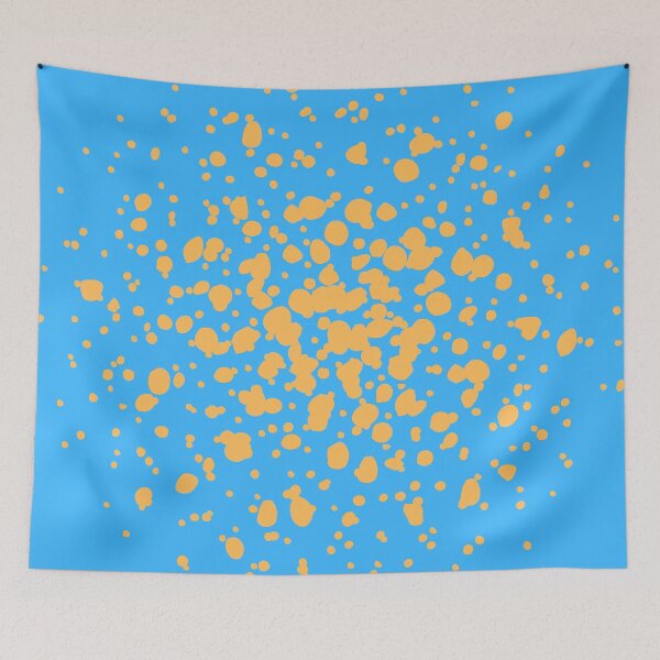 Item preview, Orange Splatter On Blue Design  designed and sold by Easy Breezy.