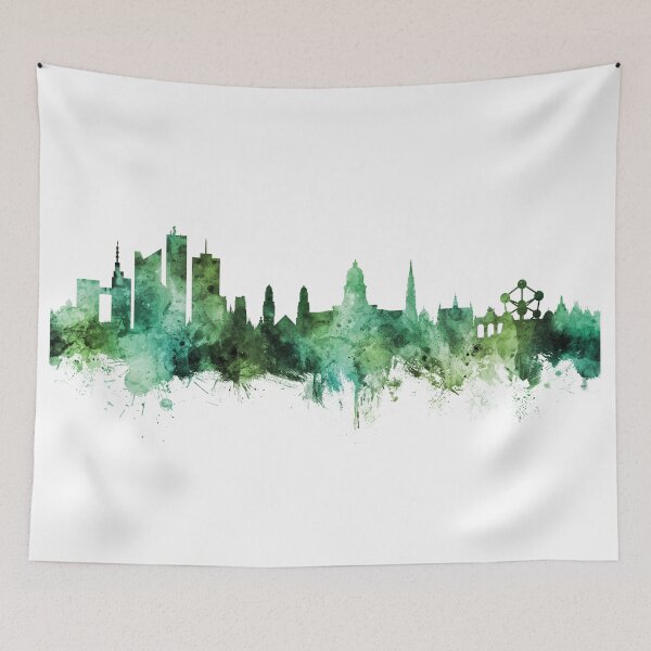 Item preview, Brussels Belgium Skyline designed and sold by ArtPrints.