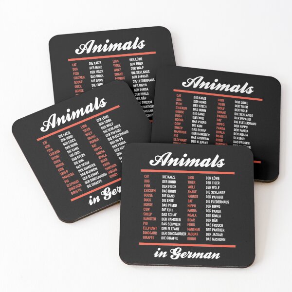 Item preview, Animals In German - German Language Cheatsheet designed and sold by HiddenVerb.