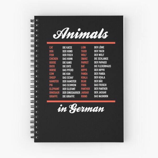 Item preview, Animals In German - German Language Cheatsheet designed and sold by HiddenVerb.