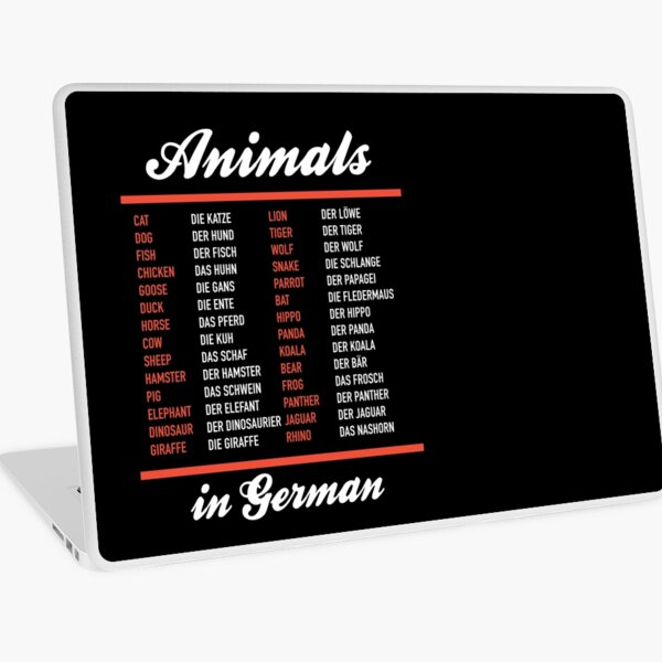 Item preview, Animals In German - German Language Cheatsheet designed and sold by HiddenVerb.