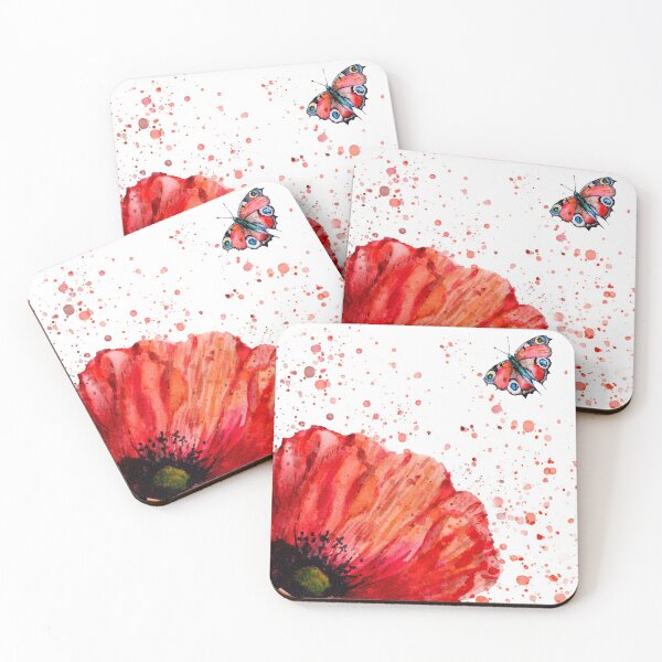 Item preview, Watercolor Poppy Red Flower | Watercolor Design designed and sold by DinaKD.
