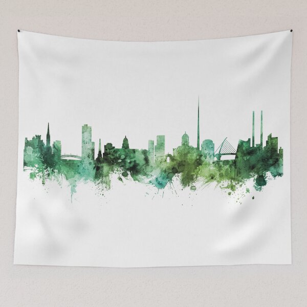 Aperçu de l'œuvre Dublin Ireland Skyline créée et vendue par ArtPrints.