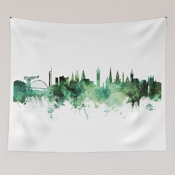 Item preview, Glasgow Scotland Skyline designed and sold by ArtPrints.