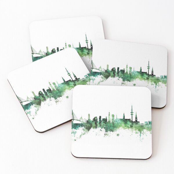 Artikelvorschau, Hamburg Germany Skyline entworfen und verkauft von ArtPrints.