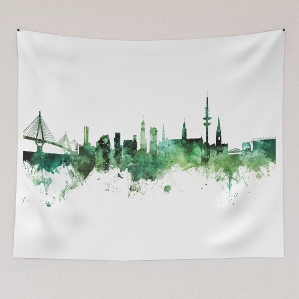 Artikelvorschau, Hamburg Germany Skyline entworfen und verkauft von ArtPrints.