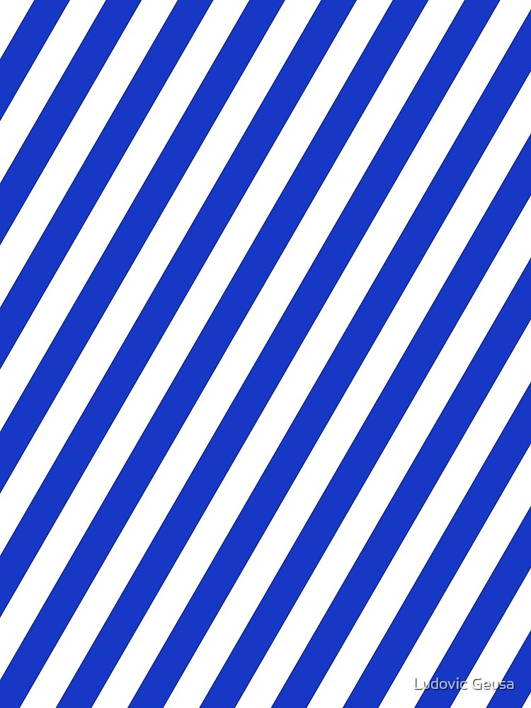 Blue and White Diagonal Stripes