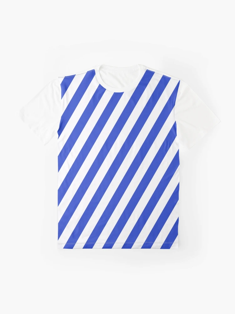 Blue and White Diagonal Stripes