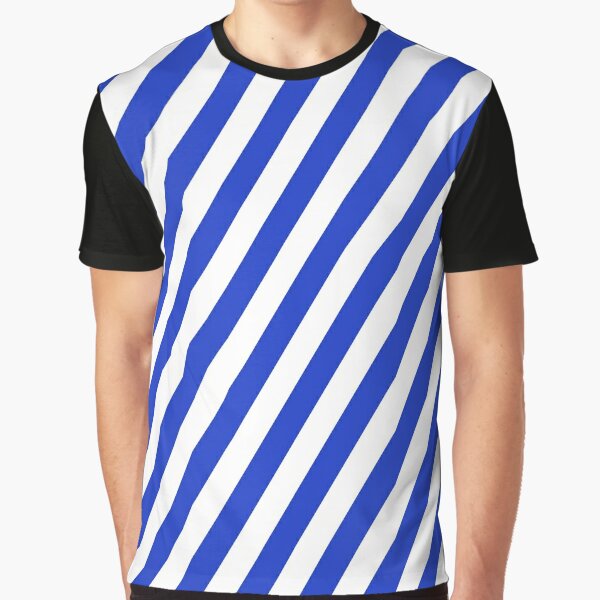 Diagonal Navy Blue And White | Graphic T-Shirt