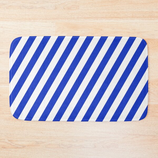 Item preview, Blue and White Diagonal Stripes designed and sold by Ludovic Geusa.
