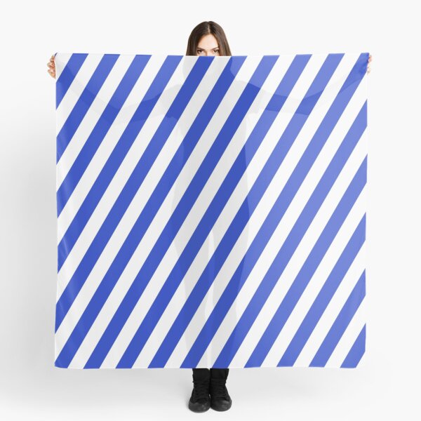 Item preview, Blue and White Diagonal Stripes designed and sold by Ludovic Geusa.