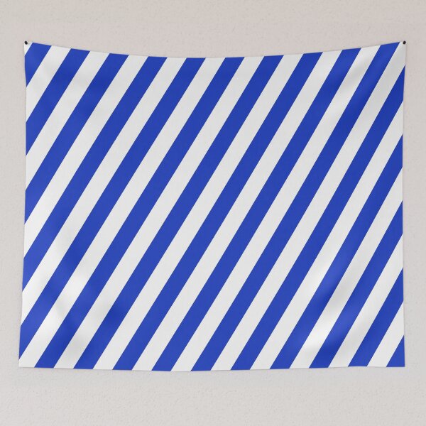Item preview, Blue and White Diagonal Stripes designed and sold by Ludovic Geusa.