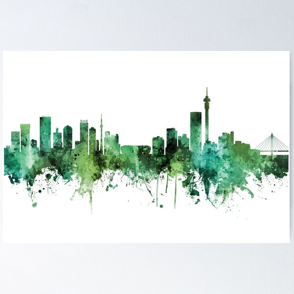 Item preview, Johannesburg South Africa Skyline designed and sold by ArtPrints.