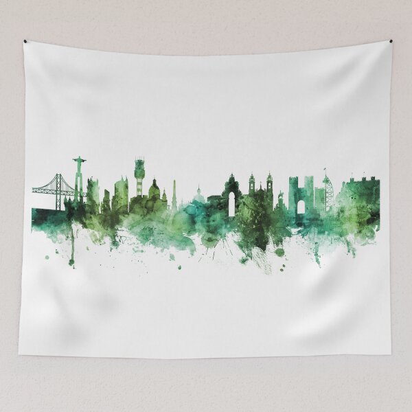 Item preview, Lisbon Portugal Skyline designed and sold by ArtPrints.