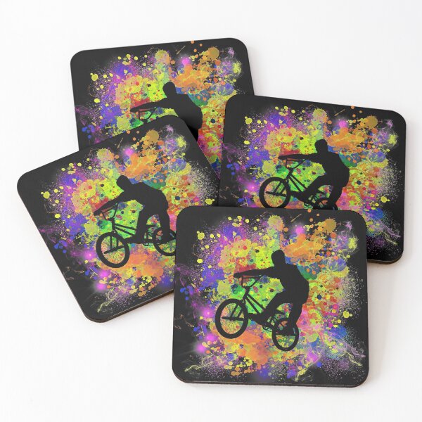 Item preview, Extreme Sports BMX Bike Coloured Splash Illustration  designed and sold by JPColemonts.