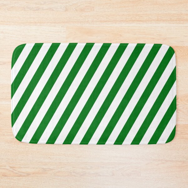 Item preview, Green and White Diagonal Stripes designed and sold by Ludovic Geusa.