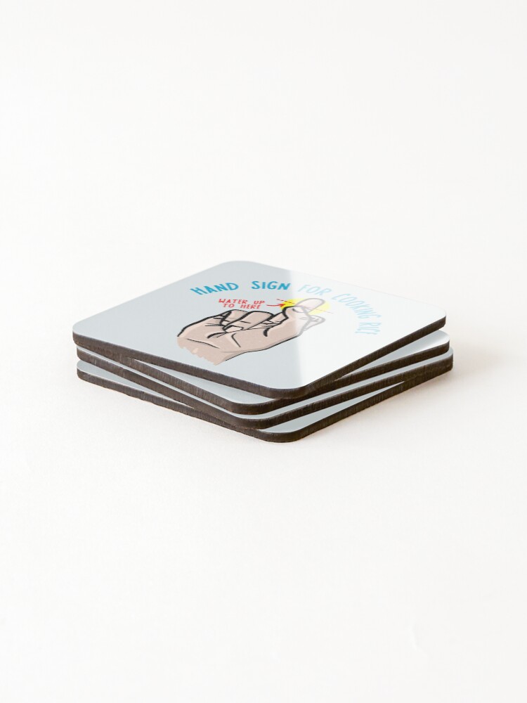 Thumbnail 4 of 5, Coasters (Set of 4), PERFECT RICE Sticker designed and sold by aydapadi.