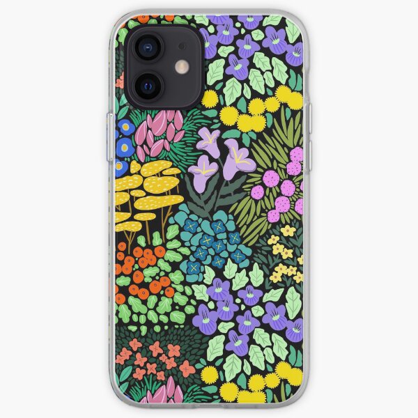 Field of Flowers (Black) iPhone Soft Case