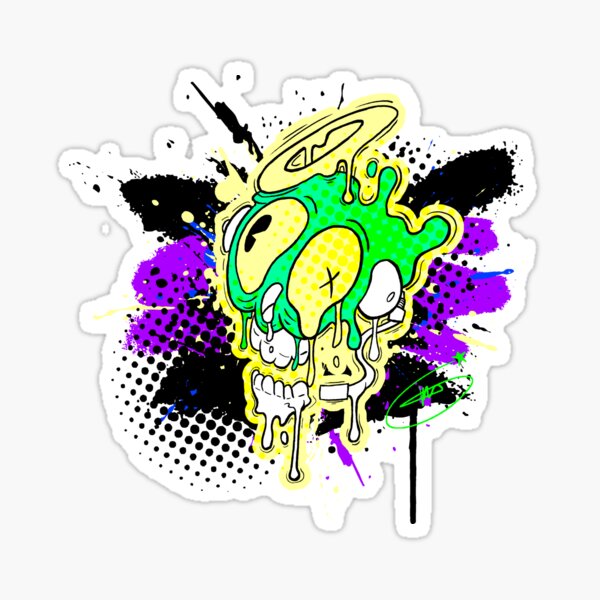 Cartoon Skull - Illustration Sticker