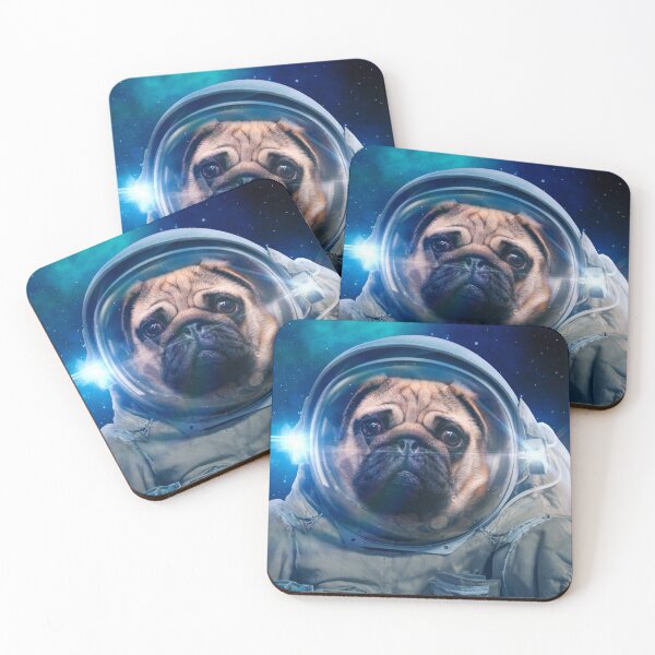 Item preview, Astronaut Pug Dog Space Cowboy Take Me To The Universe Art Design  designed and sold by NomYen ..