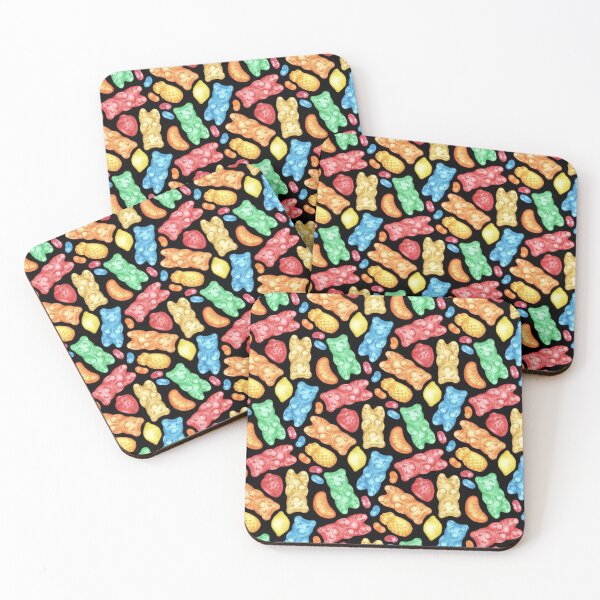 Item preview, Gummies Galore - A midnight feast of rainbow of hand-drawn fruity flavored gummies and jelly beans   designed and sold by Perrin Le Feuvre.