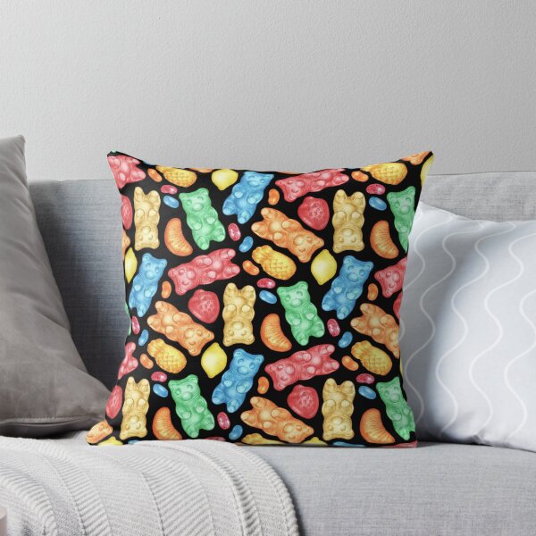 Item preview, Gummies Galore - A midnight feast of rainbow of hand-drawn fruity flavored gummies and jelly beans designed and sold by Perrin Le Feuvre.