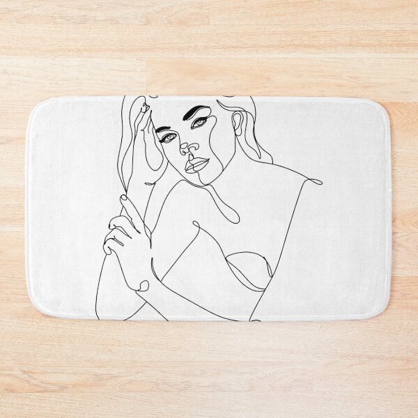 Artikelvorschau, Frau Line Art Gesicht entworfen und verkauft von OneLinePrint.