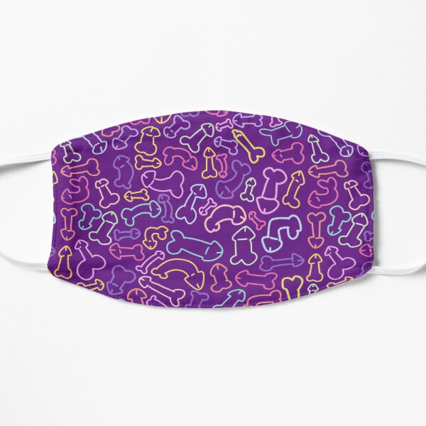 PASTEL PENIS PATTERN MASK Mascarilla plana