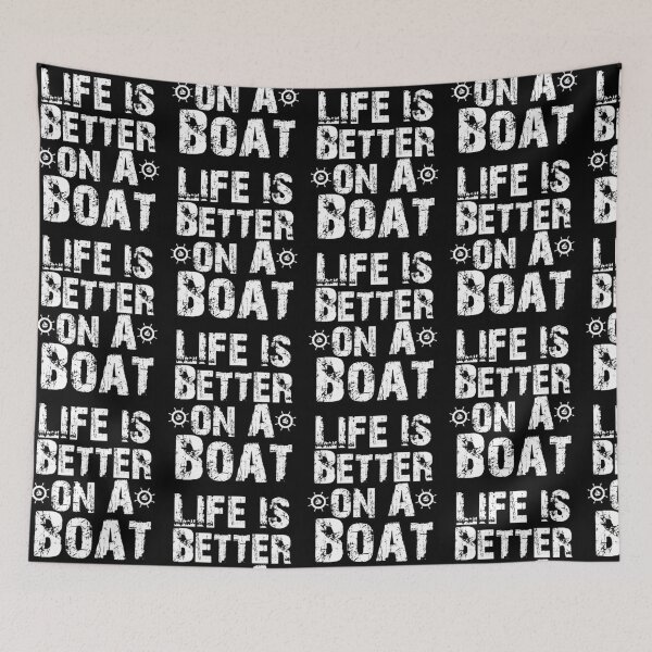 Item preview, Life Is Better on A Boat Funny Vintage Retro designed and sold by Akmloza.