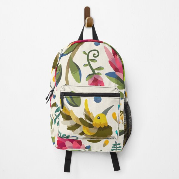 Item preview, Light Protea Flower with Sugarbird and Green Beetle designed and sold by maak-and-illy.