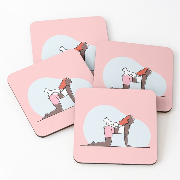 Item preview, YOGA PRACTICE WITH CAT Cow pose designed and sold by Trio's Stuff.