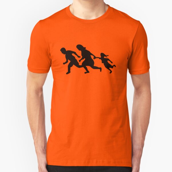Running Family / Running Immigrants Sign Slim Fit T-Shirt