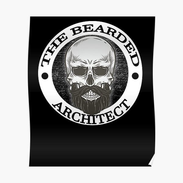 Bearded Skull Architect Gift Poster