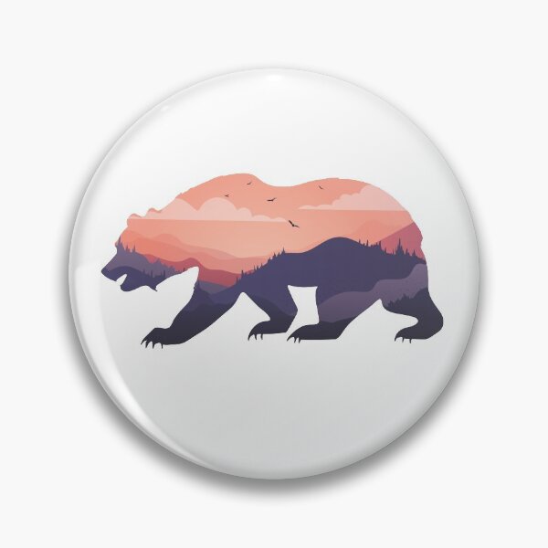Item preview, Mountain Landscape in a Bear designed and sold by anabear-art.