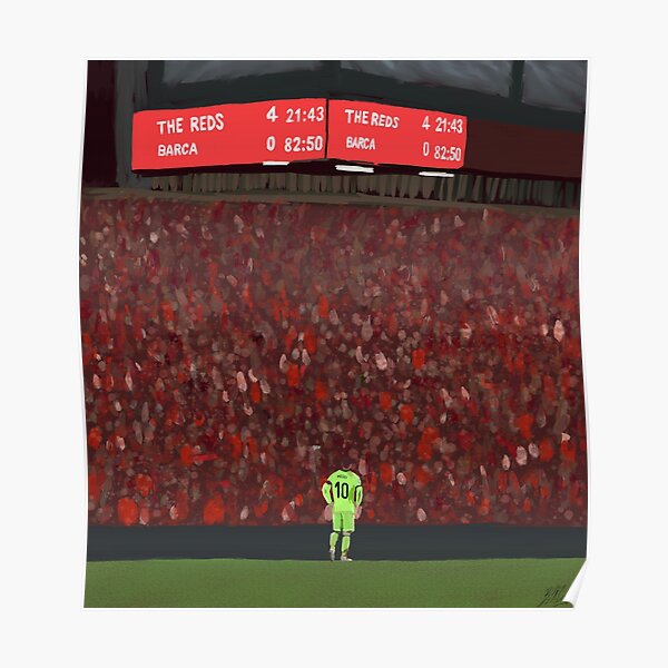 Liverpool 4-0 Barcelona painting Poster