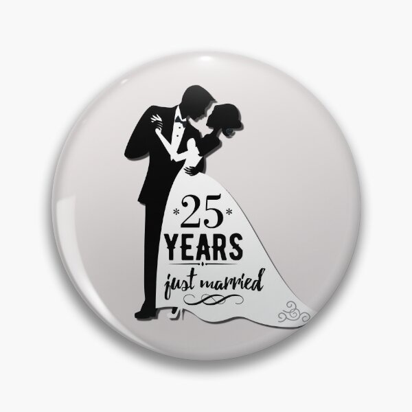 Item preview, 25 years just married - silver wedding designed and sold by Cutebutfunny.